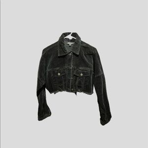 black corduroy crop jacket